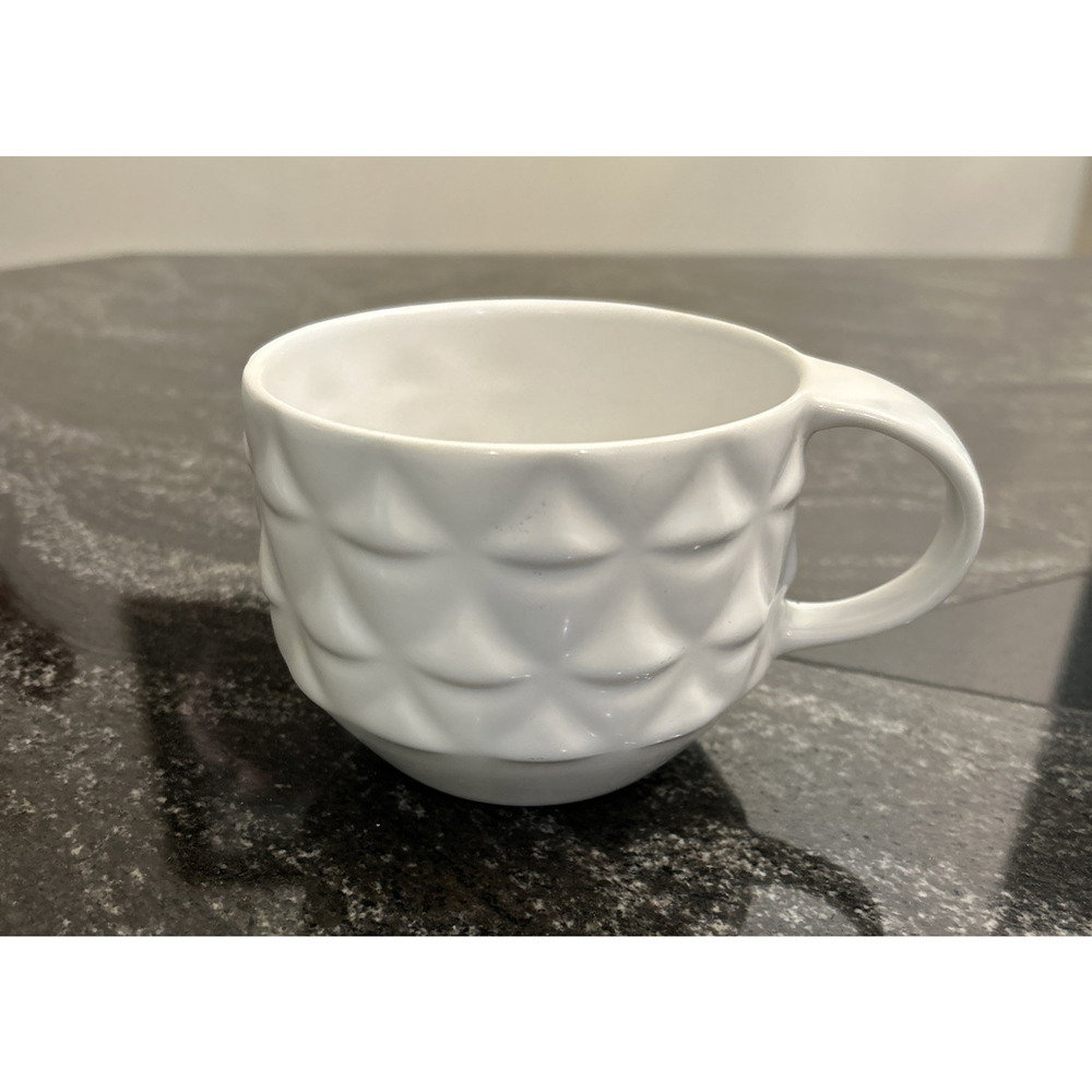Starbucks Coffee Mug White Geometric Textured Mermaid Scale Bone China 2013